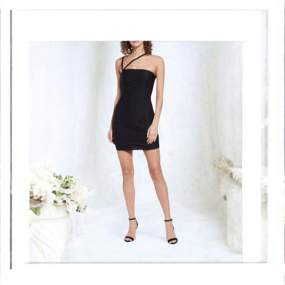 Rumer the Label Penelope Black Strapy Mini Dress NWT LBD - Picture 3 of 16